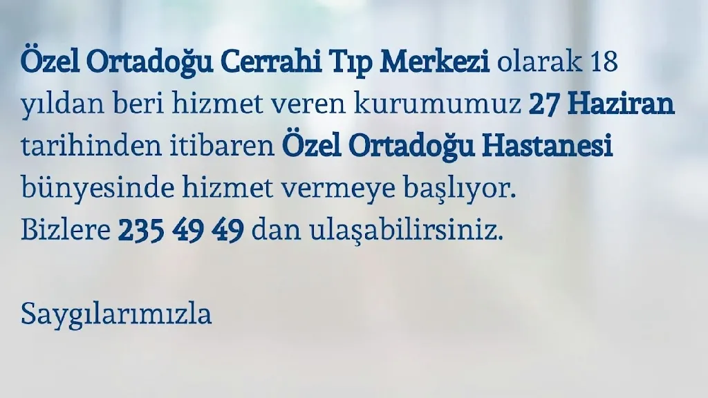 Özel Ortadogu Cerrahi Tıp Merkezi