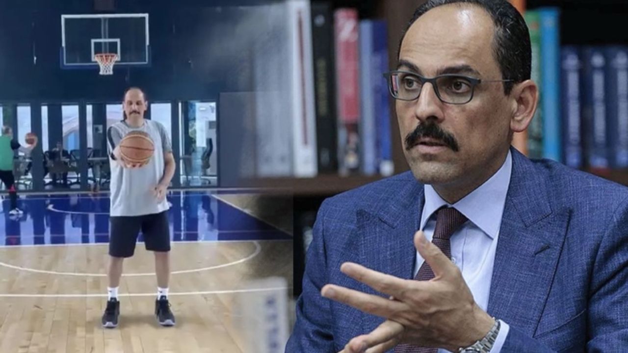 MİT Başkanı İbrahim Kalın'dan basketbol şov: Arkası dönük neler yaptı...