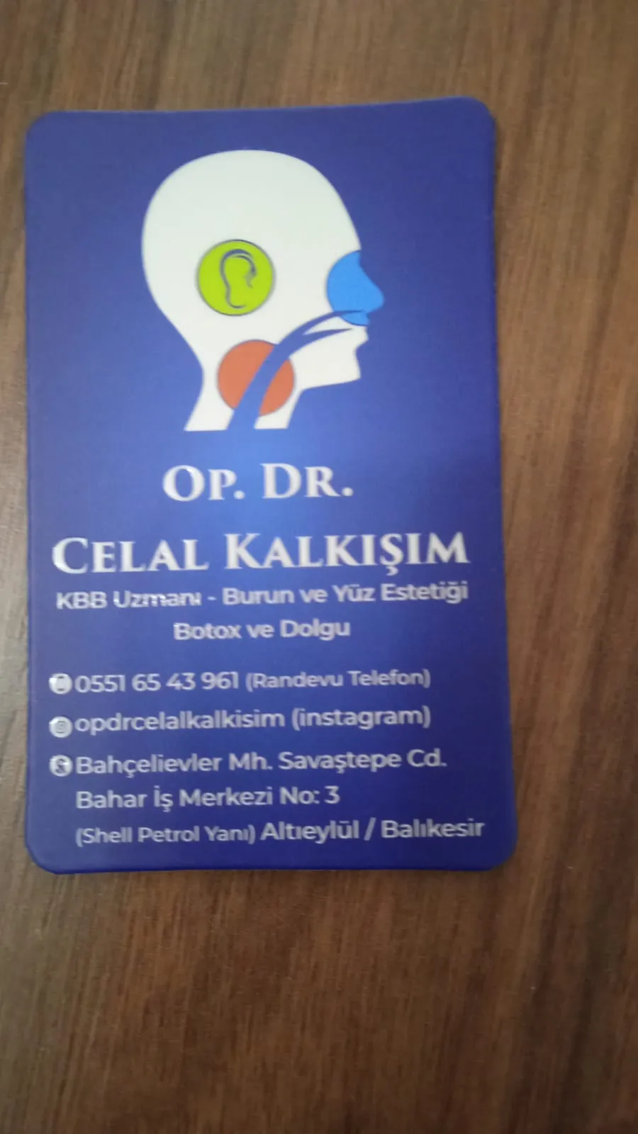 Op. Dr. Celal Kalkışım, Kulak Burun Boğaz