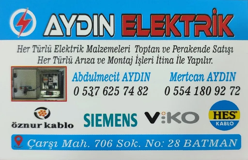 Aydın elektrik batman