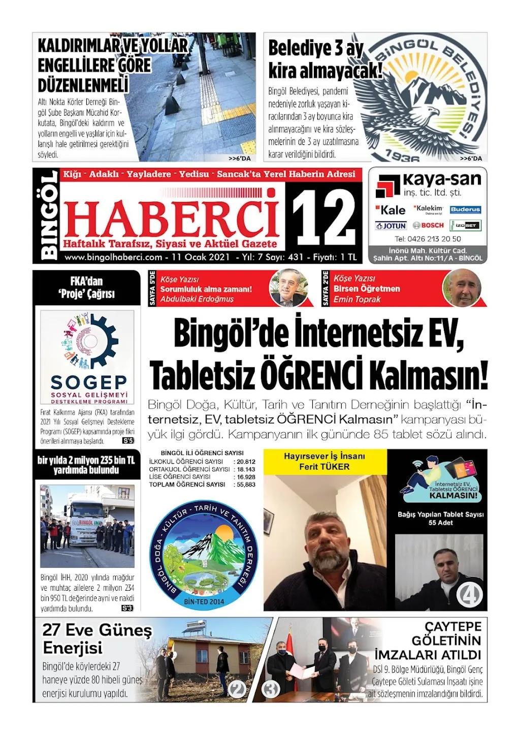 Bingöl haberci 12 gazetesi