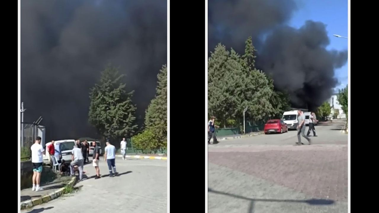 Tuzla’da boya fabrikasında yangın